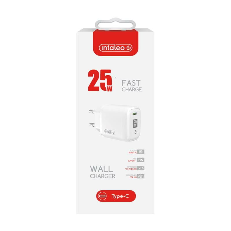 Сетевое зарядное устройство Intaleo TCGQPD125 (1USBx3A) White (1283126538827)