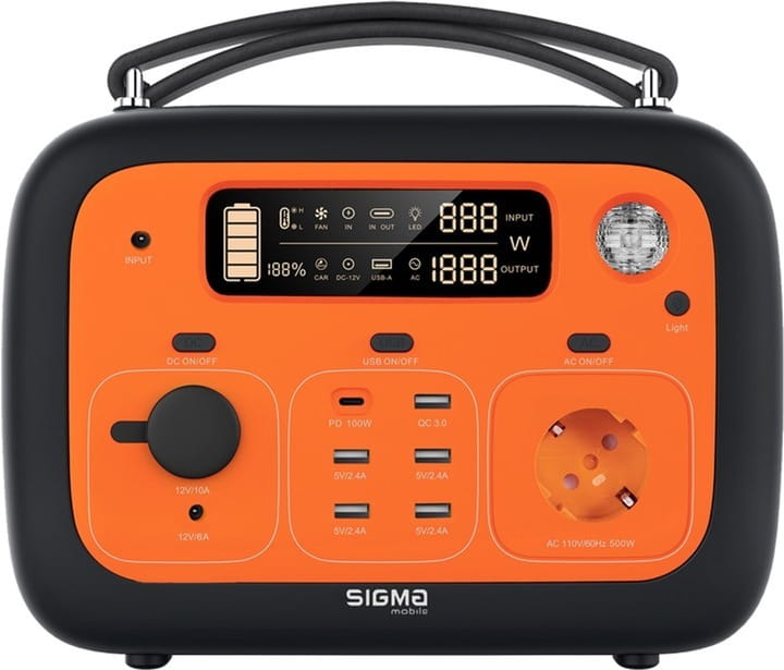 Зарядная станция Sigma mobile X-Power SI140APS Black-Orange (4827798424520)