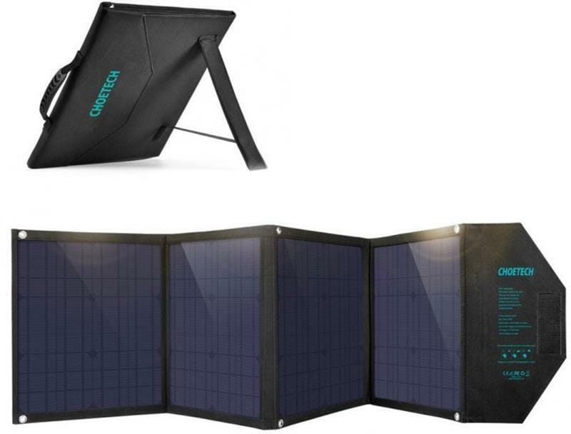 Солнечное зарядное устройство Choetech 80W (158x41см) USB 5V/2.4A + 5V/2.4A QC3.0 + USB-C PD3.0 (30W) (SC007)