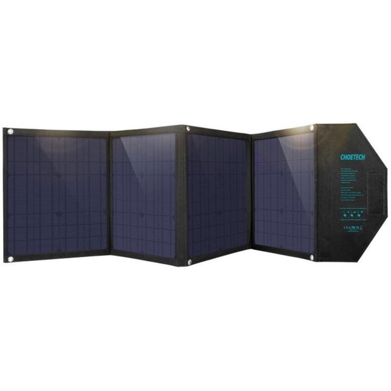 Солнечное зарядное устройство Choetech 80W (158x41см) USB 5V/2.4A + 5V/2.4A QC3.0 + USB-C PD3.0 (30W) (SC007)