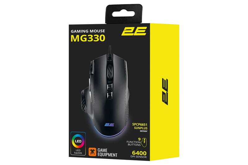 Мышь 2E Gaming MG330 RGB USB Black (2E-MG330UB)