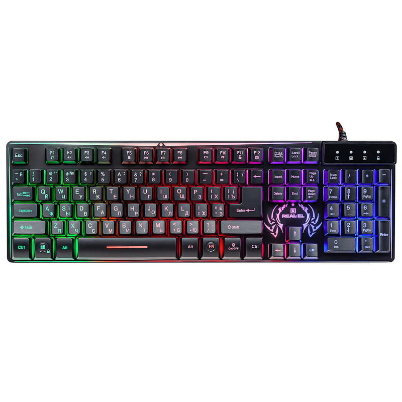 Клавиатура REAL-EL Comfort 7090 Backlit Black (EL123100031)