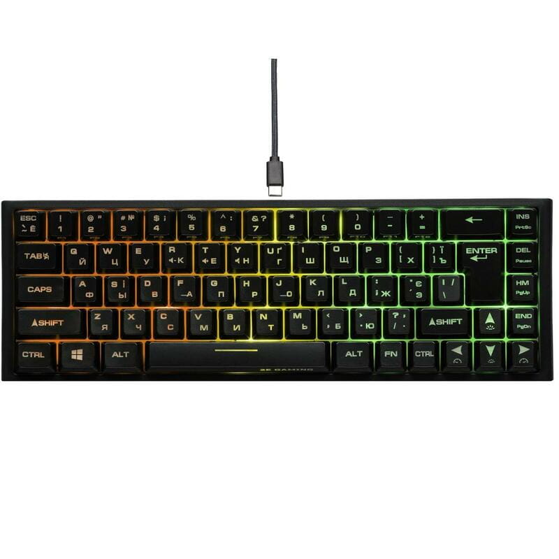 Клавіатура бездротова 2E Gaming KG360UBK RGB Black (2E-KG360UBK)