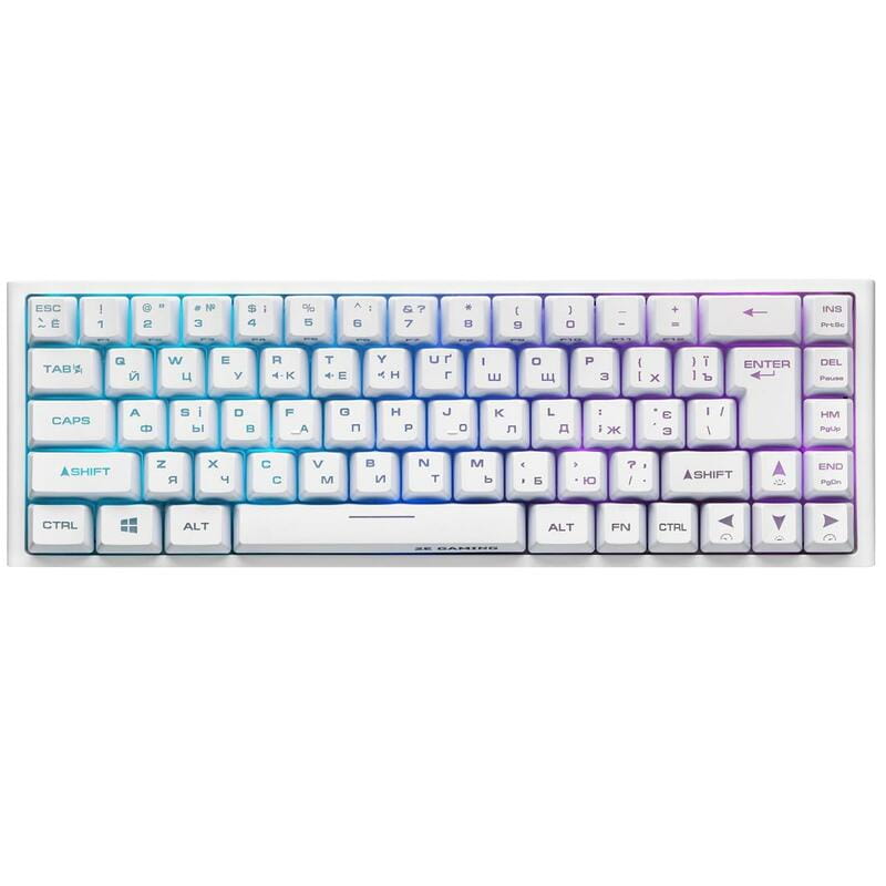 Клавіатура бездротова 2E Gaming KG360UWT RGB White (2E-KG360UWT)