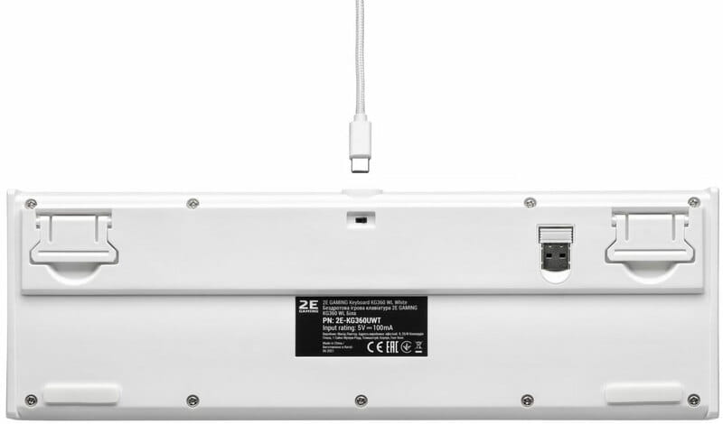 Клавиатура беспроводная 2E Gaming KG360UWT RGB White (2E-KG360UWT)