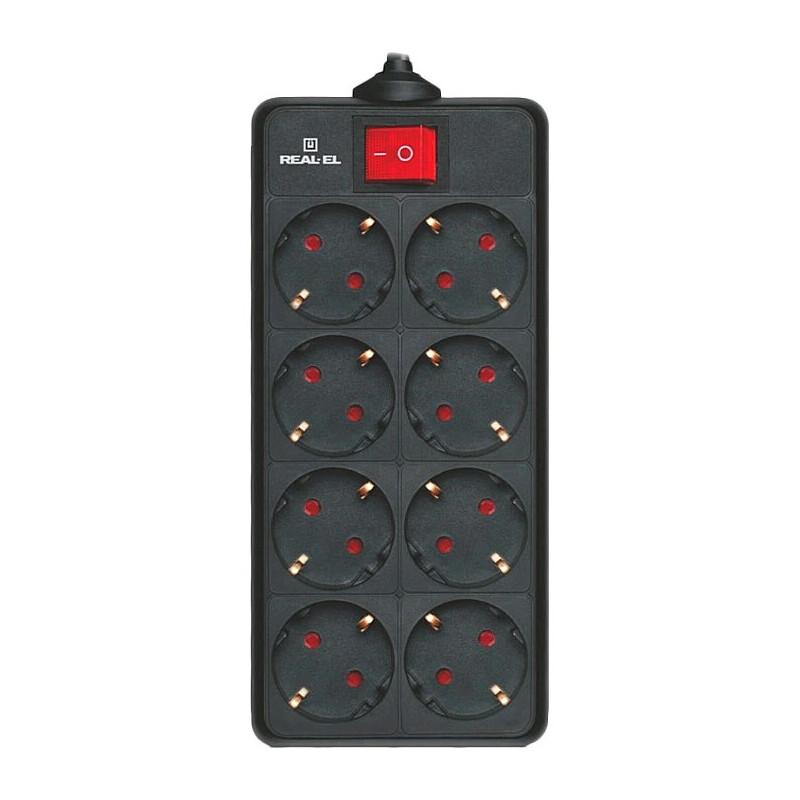 Фильтр питания REAL-EL RS-8 Protect 5м Black (EL122300024)