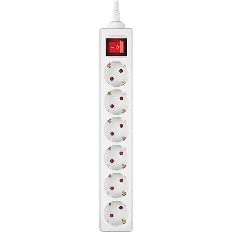 Фільтр живлення REAL-EL RS-6 Protect M 1.8м White (EL122300031)