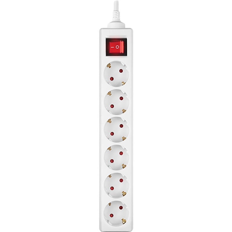 Фільтр живлення REAL-EL RS-6 Protect M 1.8м White (EL122300031)