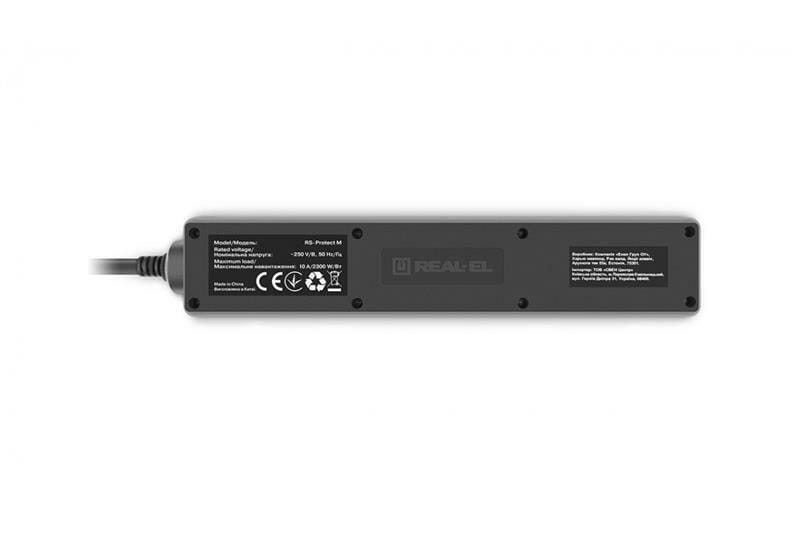 Фільтр живлення REAL-EL RS-Protect M 1.8м Black (EL122300026)