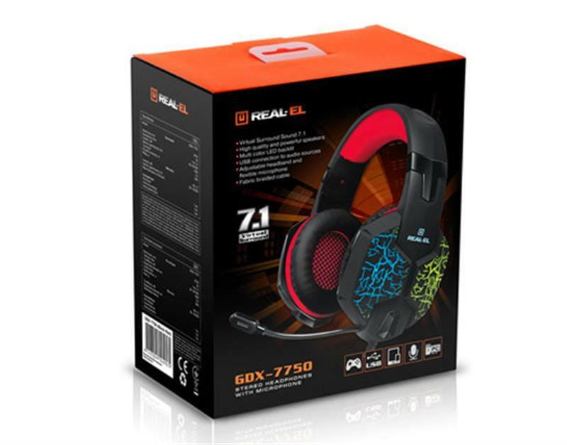 Гарнитура REAL-EL GDX-7750 Black/Red