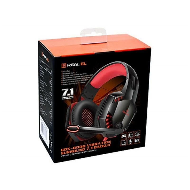 Гарнитура REAL-EL GDX-8000 Black/Red