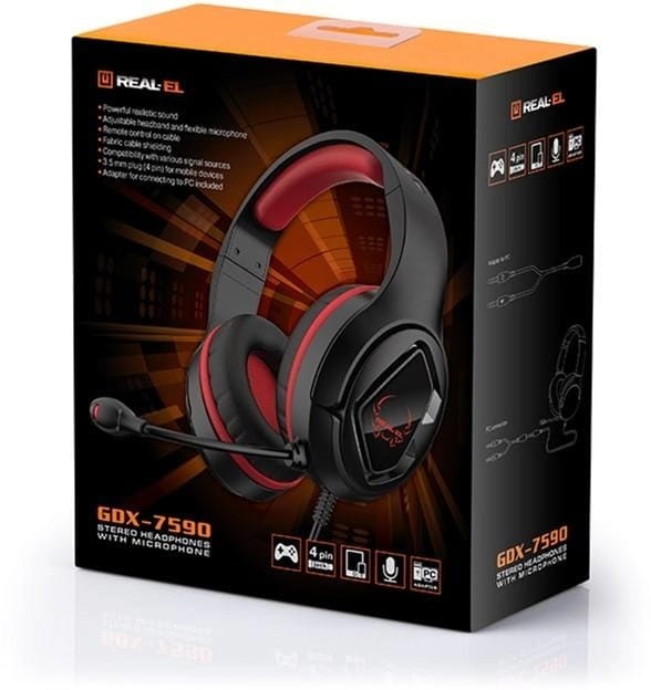 Гарнитура REAL-EL GDX-7590 Black/Red