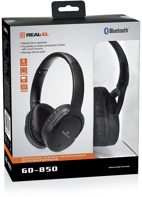 Bluetooth-гарнитура REAL-EL GD-850 Black