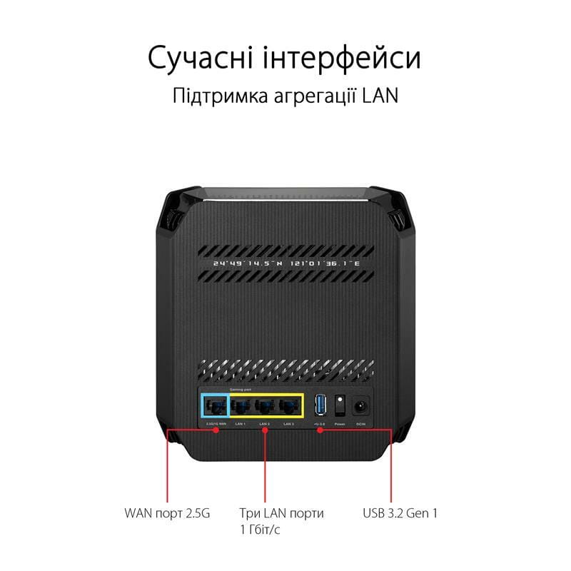 Wi-Fi Mesh система Asus ROG Rapture GT6 2pk Black (90IG07F0-MU9A20)