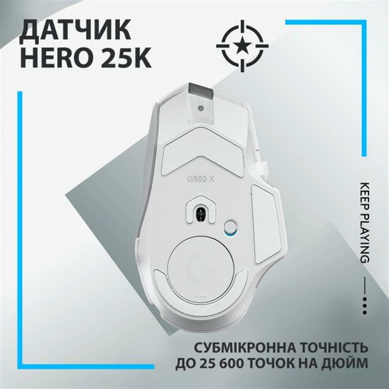 Миша бездротова Logitech G502 X Lightspeed White (910-006189)