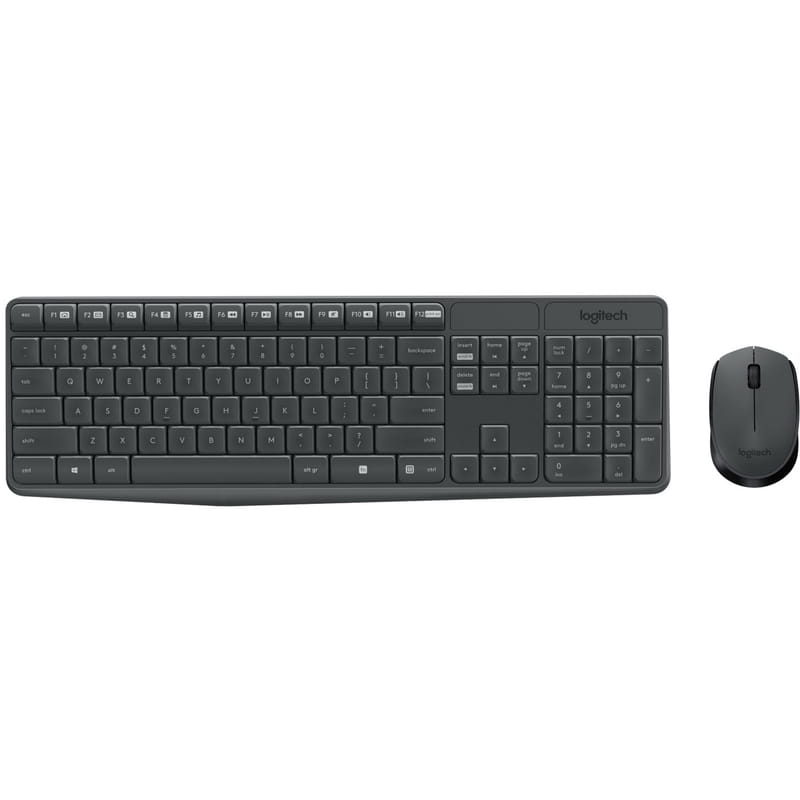 Комплект (клавіатура, миша) бездротовий Logitech MK235 ENG/UKR Grey (920-007931)