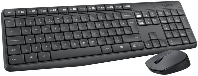 Комплект (клавіатура, миша) бездротовий Logitech MK235 ENG/UKR Grey (920-007931)