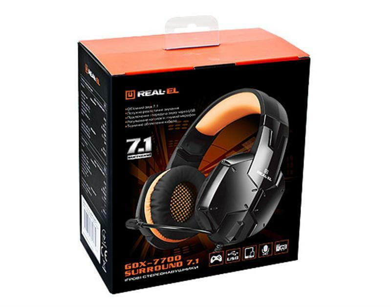 Гарнитура REAL-EL GDX-7700 Black/Orange