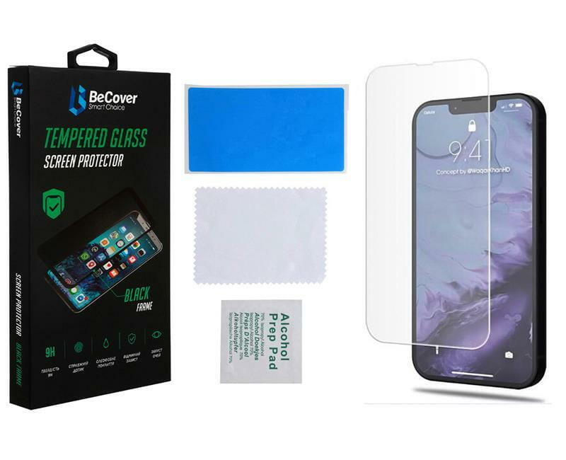 Защитное стекло BeCover для Apple iPhone 14 Crystal Clear Glass 3D (708084)