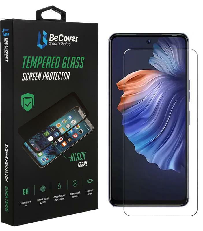 Защитное стекло BeCover для Tecno Camon 19 Neo (CH6i) Crystal Clear Glass 3D (708134)