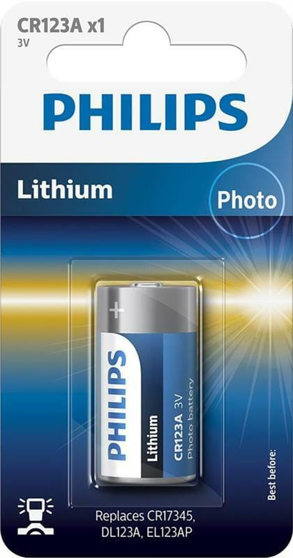 Батарейка Philips литиевая CR 123A блистер, 1 шт (CR123A/01B)