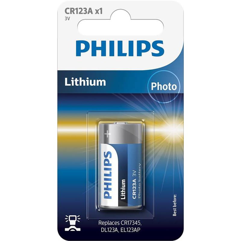 Батарейка Philips литиевая CR 123A блистер, 1 шт (CR123A/01B)