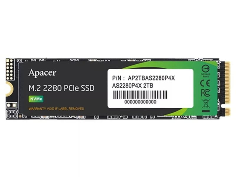 Накопитель SSD 2TB Apacer AS2280P4X M.2 PCIe 3.0 3D TLC (AP2TBAS2280P4X-1)