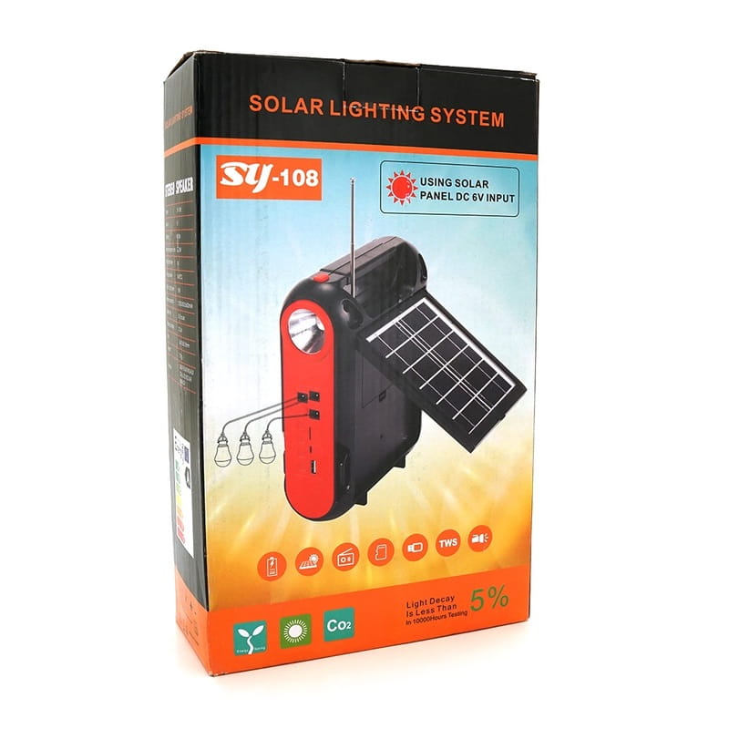 Переносной фонарь Voltronic JY-108+Solar+Радио (JY-108+S/29338)