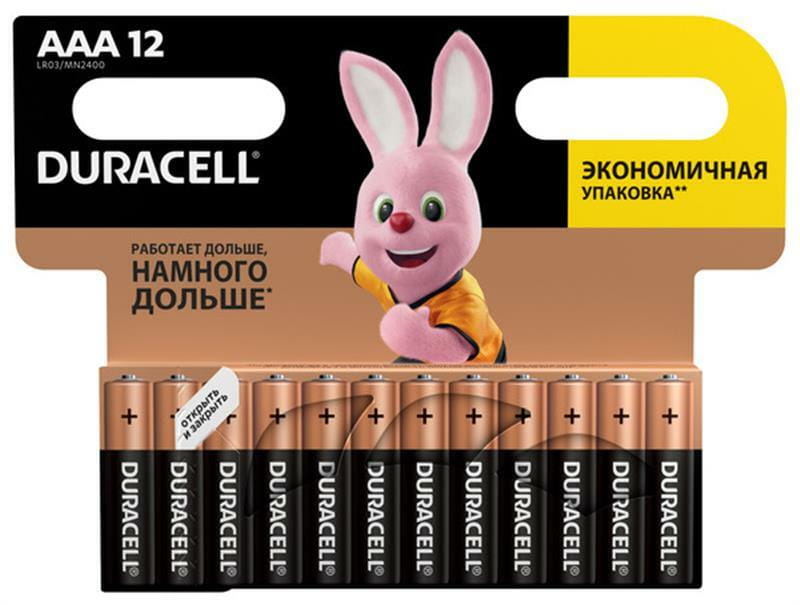 Батарейка Duracell Basic AAA/LR03 BL 12шт