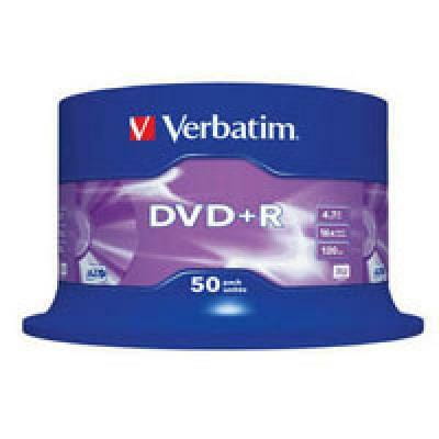 DVD+R Verbatim (43550) 4.7GB, 16x, Cake 50шт Silver