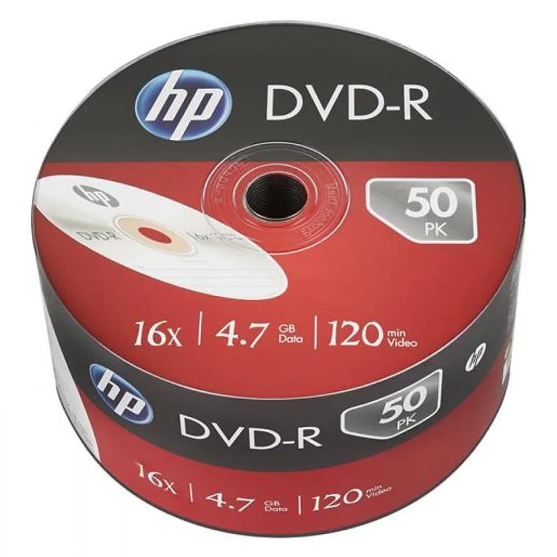 Диски DVD-R HP (69303 /DME00070-3) 4.7GB 16x, без шпинделя, 50 шт