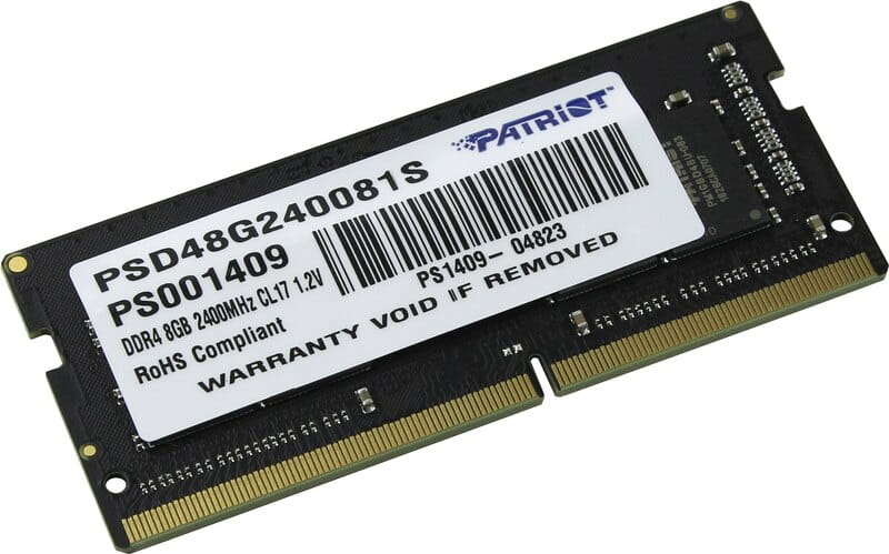 Модуль пам`яті SO-DIMM 8GB/2400 DDR4 Patriot Signature Line (PSD48G240081S)