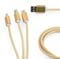 Фото - Кабель Cablexpert USB - Lightning + micro USB + USB Type-C (M/M), 1 м, золотистий (CC-USB2-AM31-1M-G) | click.ua