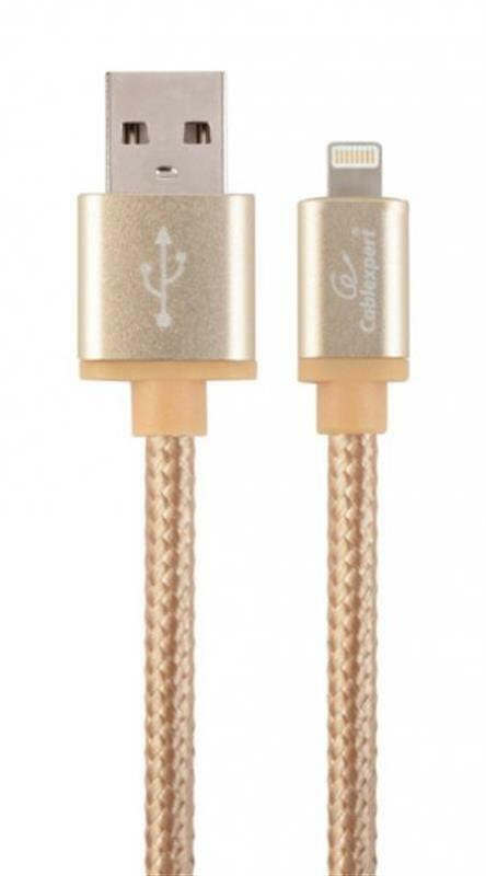 Кабель Cablexpert USB - Lightning (M/M), 1.8 м, золотистый (CCB-mUSB2B-AMLM-6-G)