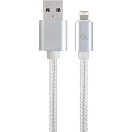 Кабель Cablexpert USB - Lightning (M/M), 1.8 м, серебристый (CCB-mUSB2B-AMLM-6-S)