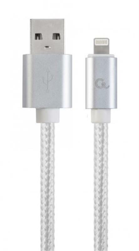 Кабель Cablexpert USB - Lightning (M/M), 1.8 м, серебристый (CCB-mUSB2B-AMLM-6-S)