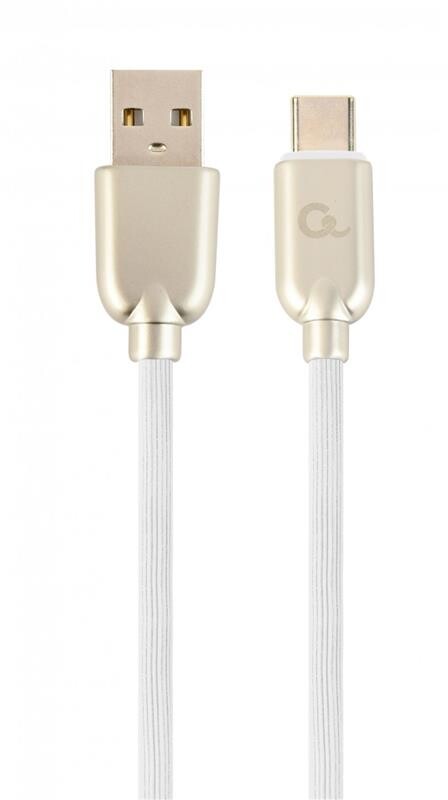 Кабель Cablexpert (CC-USB2R-AMCM-1M-W) USB 2.0 A - USB Type-C, 1м, 2.1А, преміум, білий