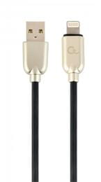 Кабель Cablexpert USB - Lightning (M/M), премиум, 1 м, черный (CC-USB2R-AMLM-1M)
