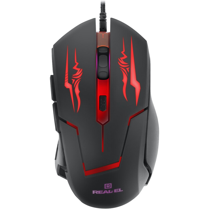 Мышь REAL-EL RM-520 Gaming Black (EL123200020)