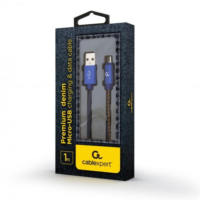 Кабель Cablexpert USB - micro USB (M/M), преміум, 1 м, синій (CC-USB2J-AMmBM-1M-BL)