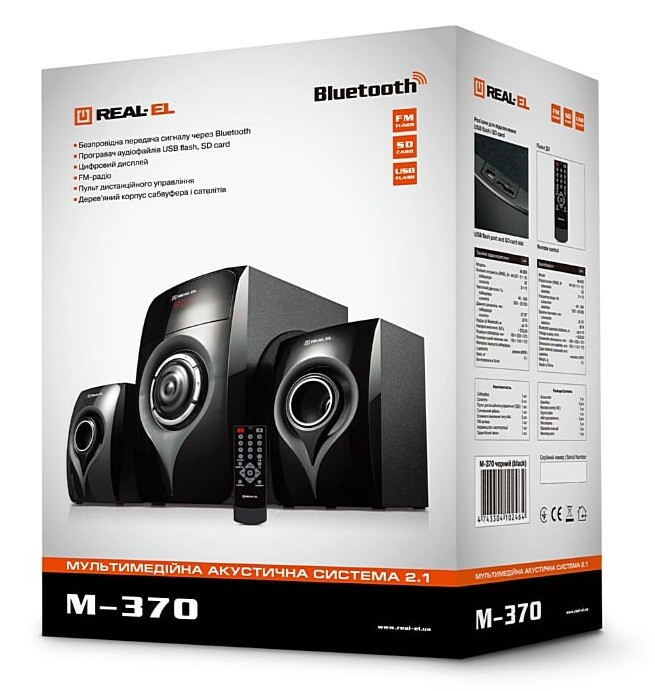 Акустическая система REAL-EL M-370 Black