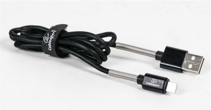 Кабель Cablexpert USB - Lightning (M/M), премиум, 2.4 А, 1 м, черный (CCPB-L-USB-06BK)
