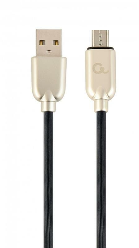 Кабель Cablexpert USB - micro USB V 2.0 (M/M), премиум, 1 м, черный (CC-USB2R-AMmBM-1M)