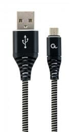 Кабель Cablexpert USB - micro USB (M/M), 2.1 А, премиум, 2 м, черный (CC-USB2B-AMmBM-2M-BW)