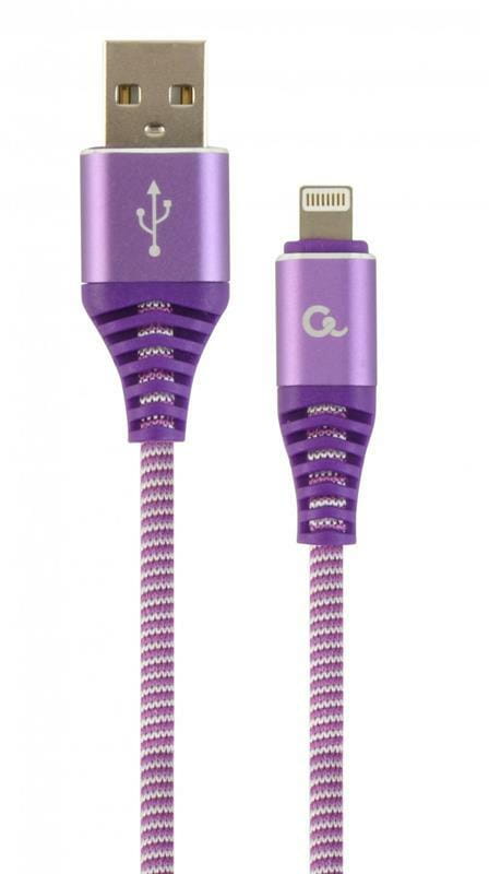 Кабель Cablexpert USB - Lightning (M/M), премиум, 1 м, фиолетовый (CC-USB2B-AMLM-1M-BW2)