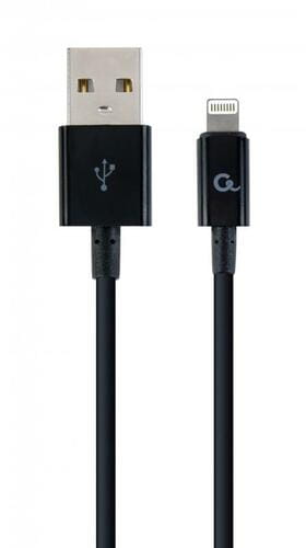 Фото - Кабель Cablexpert USB - Lightning (M/M), преміум, 1 м, чорний  (CC-USB2P-AMLM-1M)
