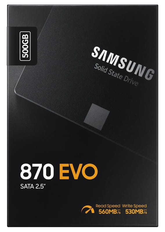 Накопитель SSD  500GB Samsung 870 EVO 2.5" SATAIII MLC (MZ-77E500B/EU)