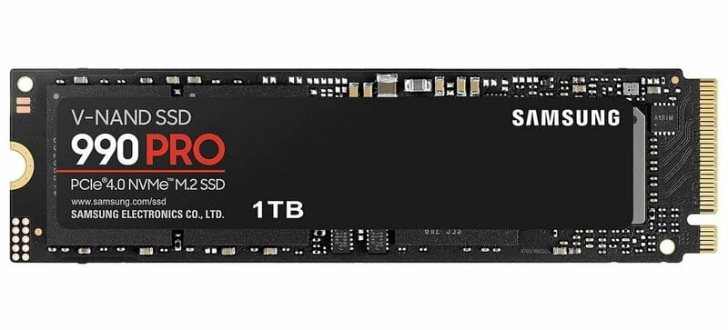 Накопичувач SSD 1ТB Samsung 990 PRO M.2 2280 PCIe 4.0 x4 NVMe V-NAND MLC (MZ-V9P1T0BW)