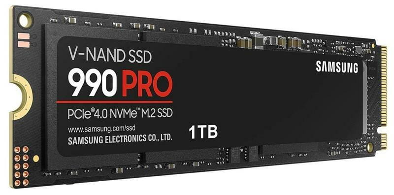 Накопитель SSD  1ТB Samsung 990 PRO M.2 2280 PCIe 4.0 x4 NVMe V-NAND MLC (MZ-V9P1T0BW)