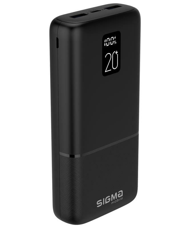 Универсальная мобильная батарея Sigma mobile X-Power SI20A2QL 20000mAh Black (4827798423813)